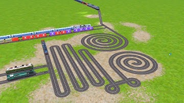 AI TRAINS RUNNING AT ROUND CIRCLE TRACKS ZIG ZAG TRACKS RISKY RAILROAD TRACKS/@IndianRailroad-fl1xk 