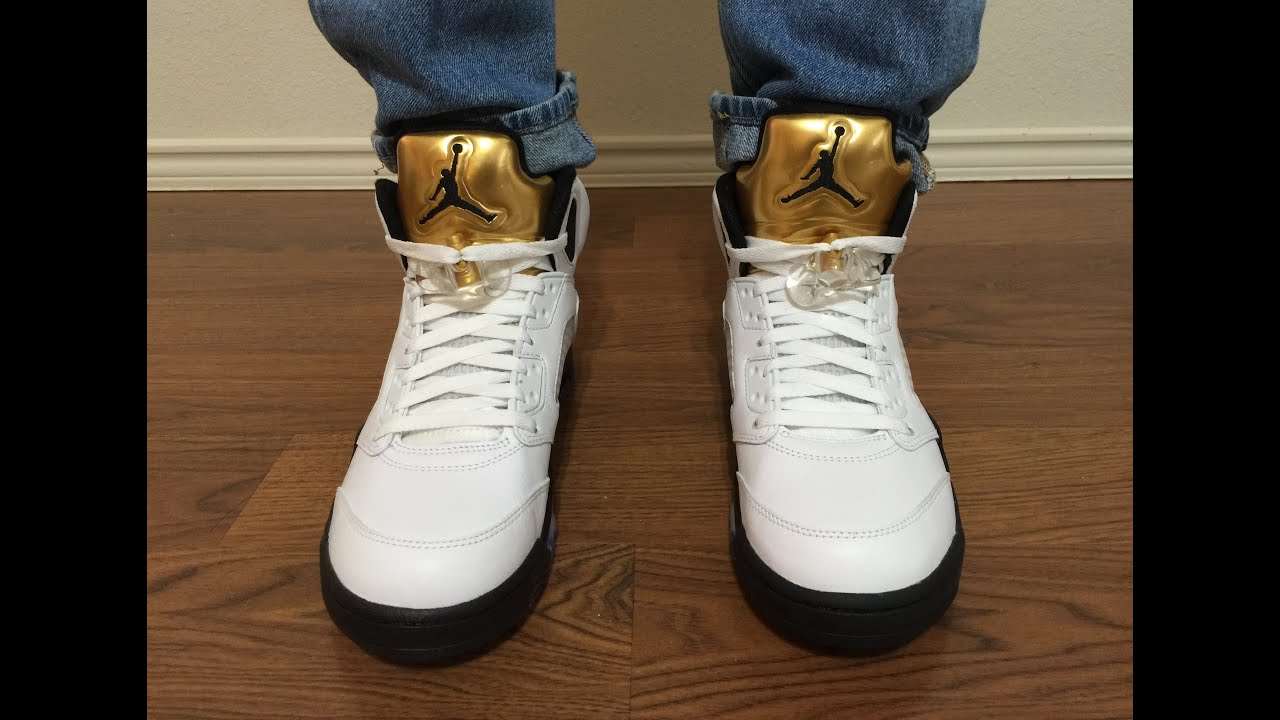 jordan retro 5 gold