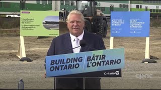 Ontario Premier Doug Ford makes an announcement in Hamilton – October 6, 2022