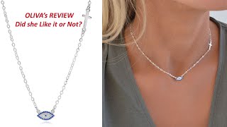 Olivias Review Sparkling Eye And Cross Necklace Exceeds Expectations, With A Small Shipping Delay
