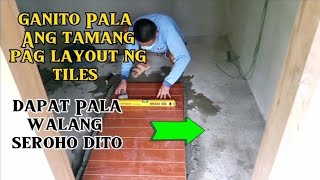 60X60 tiles installation tutorial, paano mag layout ng tiles, paano mag kabit ng tiles sa flooring