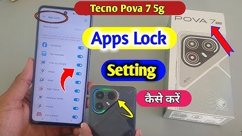 Tecno Pova 7 5g Me App Lock Kaise Kare || How to apps lock in tecno pova 7/ मे App me lock lagaye