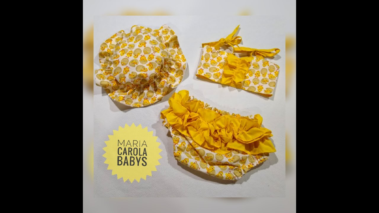 conjunto de banho de sol para bebe