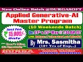 Applied Generative-AI Master Program (10 Weekends Batch) Online Training @ DURGASOFT