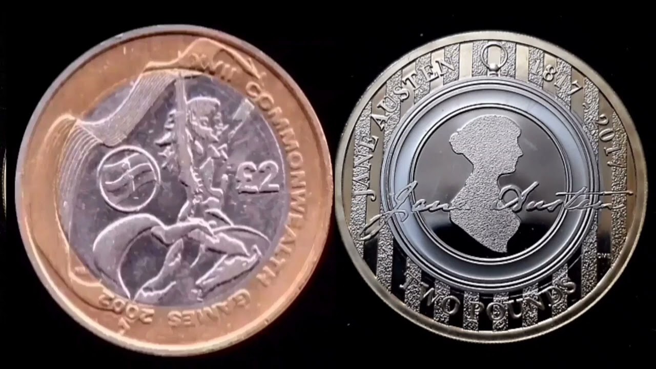 NI £2 VS JANE AUSTEN £2 COIN KNOCKOUTS