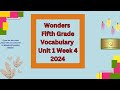 Fifth Grade Vocabulary Quiz