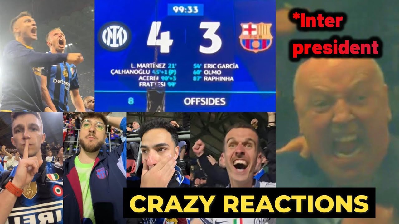 Wholesome REACTIONS to Inter Milan's win vs Barca in UEFA Champions League Semi-Final