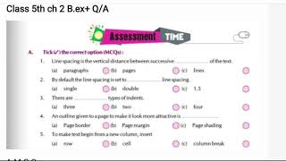 Class 5: Ch 2: Q/A and B.ex ( Working With MS- Word) Net Worth