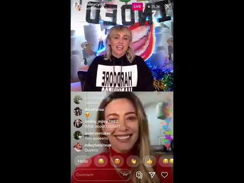 Miley Cyrus & Hilary Duff - Instagram Live Stream - 3/25/2020