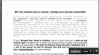 Right to Travel No Registration No License No Problem!