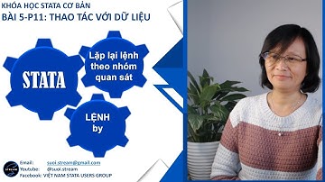 @suoi.stream|STATA17 cơ bản: B5-P11:Thao tác với dữ liệu - Lặp lại lệnh theo nhóm quan sát - Lệnh by