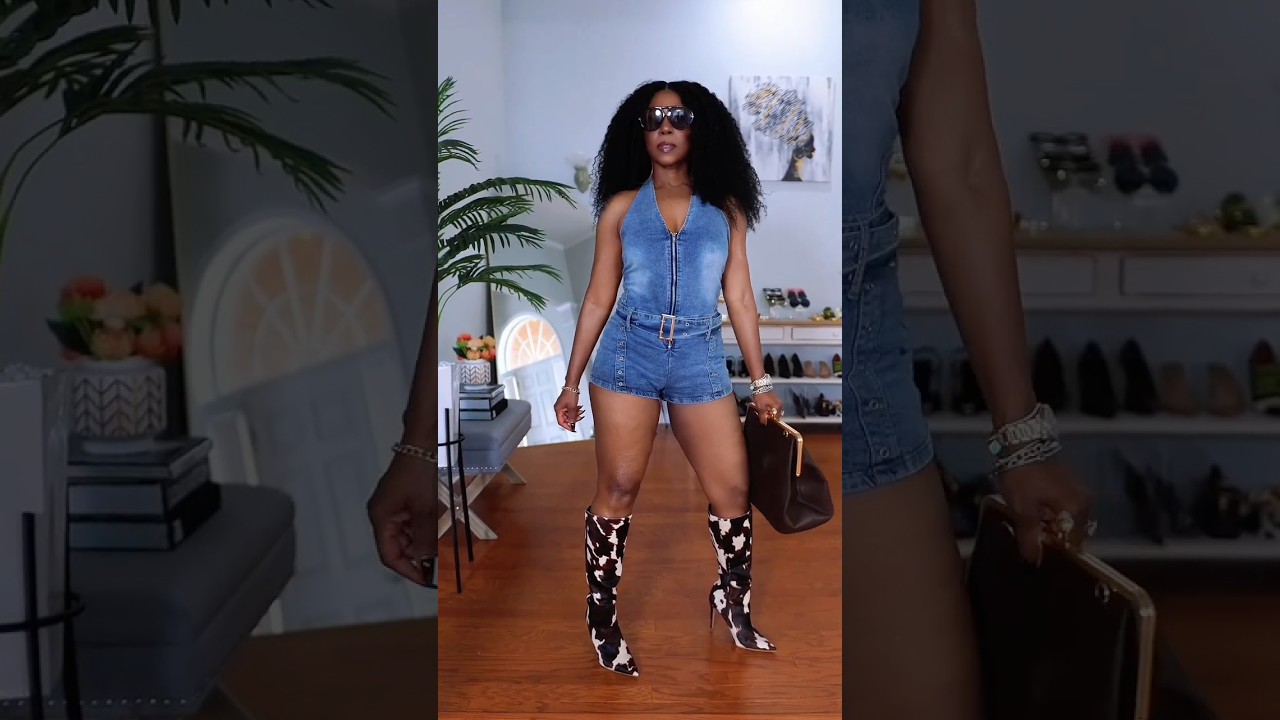 A simple denim romper becomes a statement look with the right accessories. Watch how cow-print boots, a chocolate clutch, and bold accessories completely transform this one-piece outfit.

🛍️ Shop everything here https://liketk.it/6hT0t

#LTKStyle #FashionOver50 #DenimStyle #StatementStyle #RichAuntieStyle