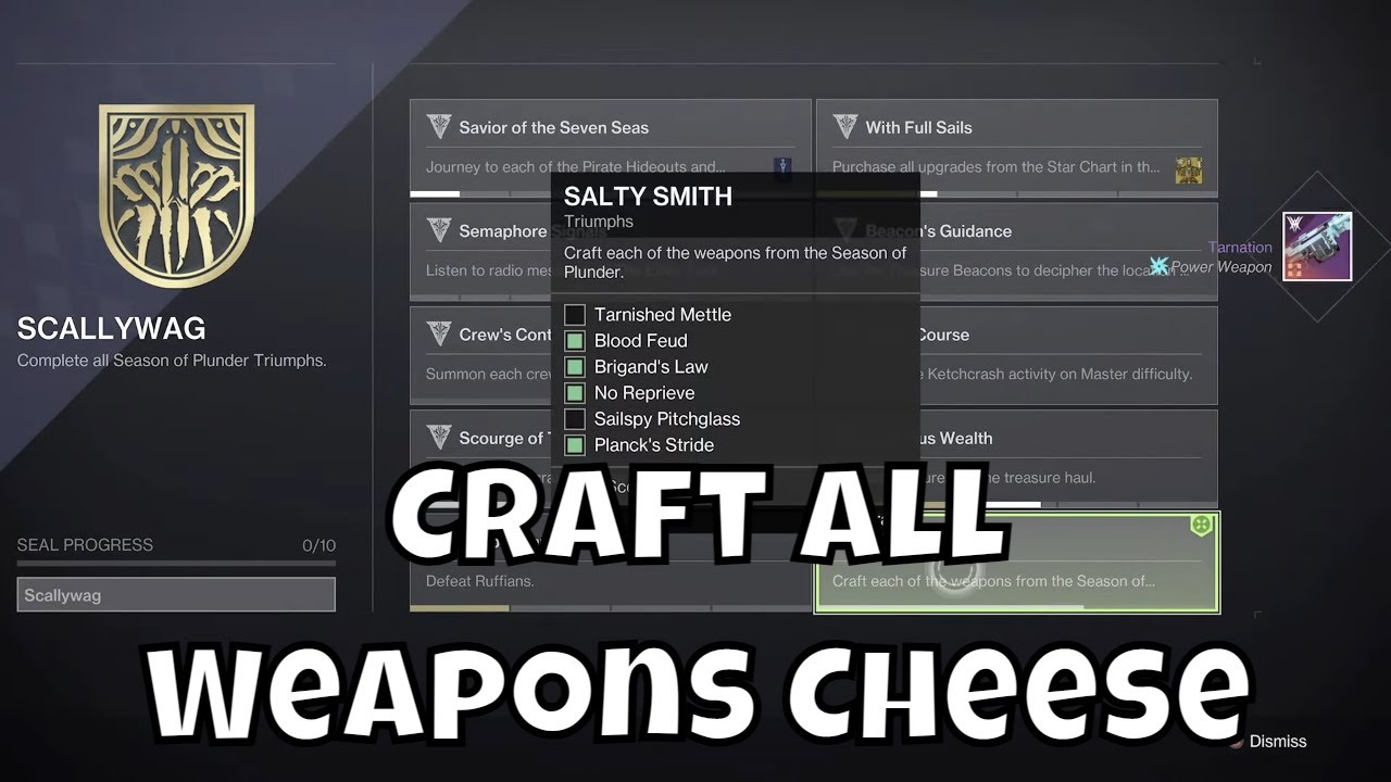 Craft All Weapons Triumph Cheese - Shaper 1 & Salty Smith - Scallywag Seal