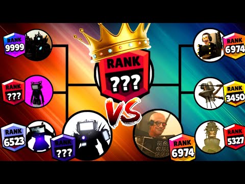 Skibidi Toilet Tournament Brawl Stars Rank Up| Upgraded Titan Tv-Man Vs Scientist Toilet