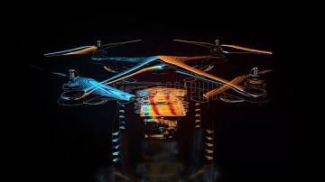 Drone Holographic Animation | Motion Graphics Animation |OMER J GRAPHICS | OMER J