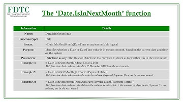 How to use the Date.IsInNextMonth function in PowerQuery