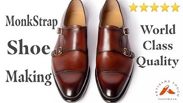MonkStrap Shoemaking World class #quality✨ #handcraftedshoes #leather #shoes 
