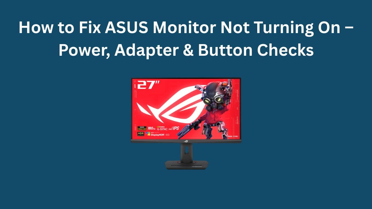 Как исправить ошибку «монитор ASUS не включается» — проверка питания, адаптера и кнопок