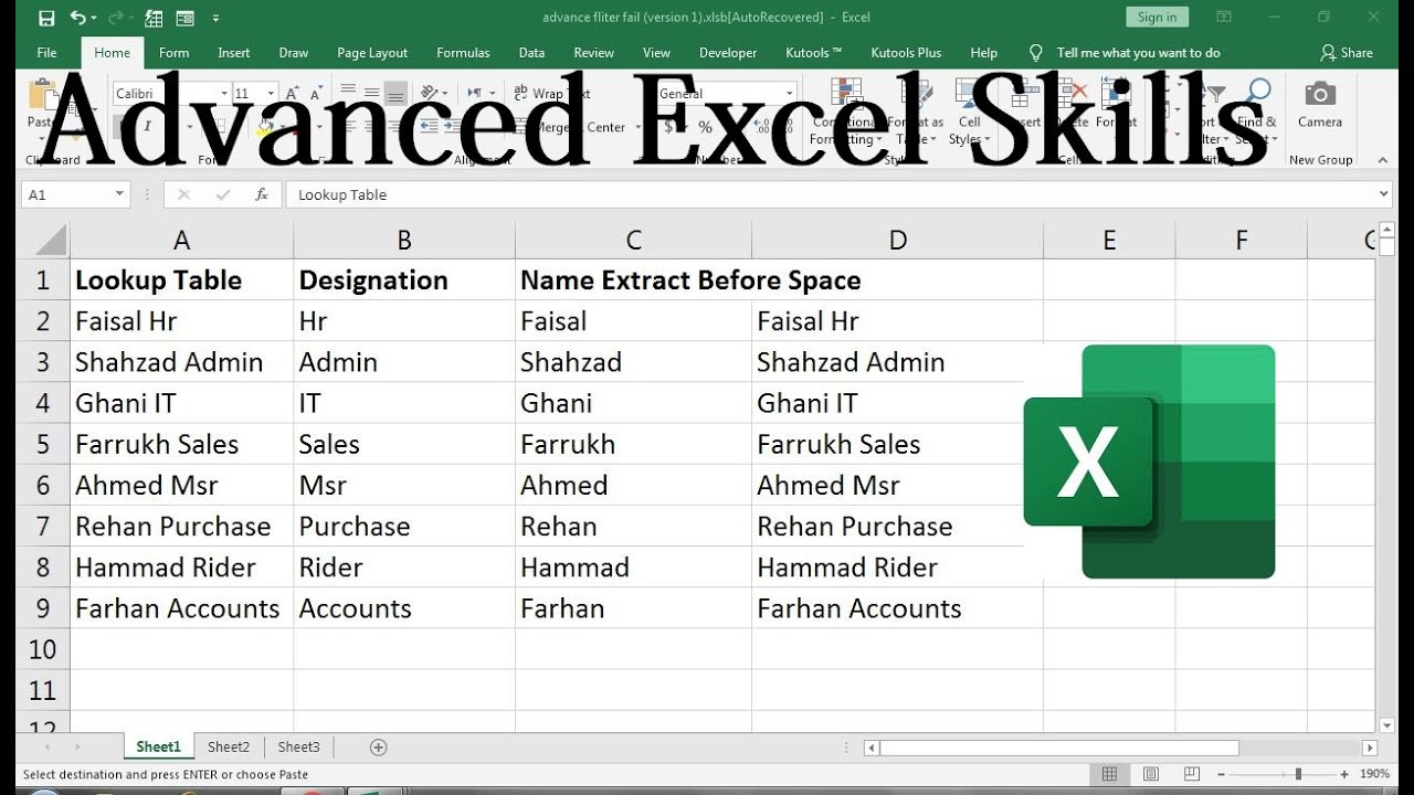 assignment for advanced excel