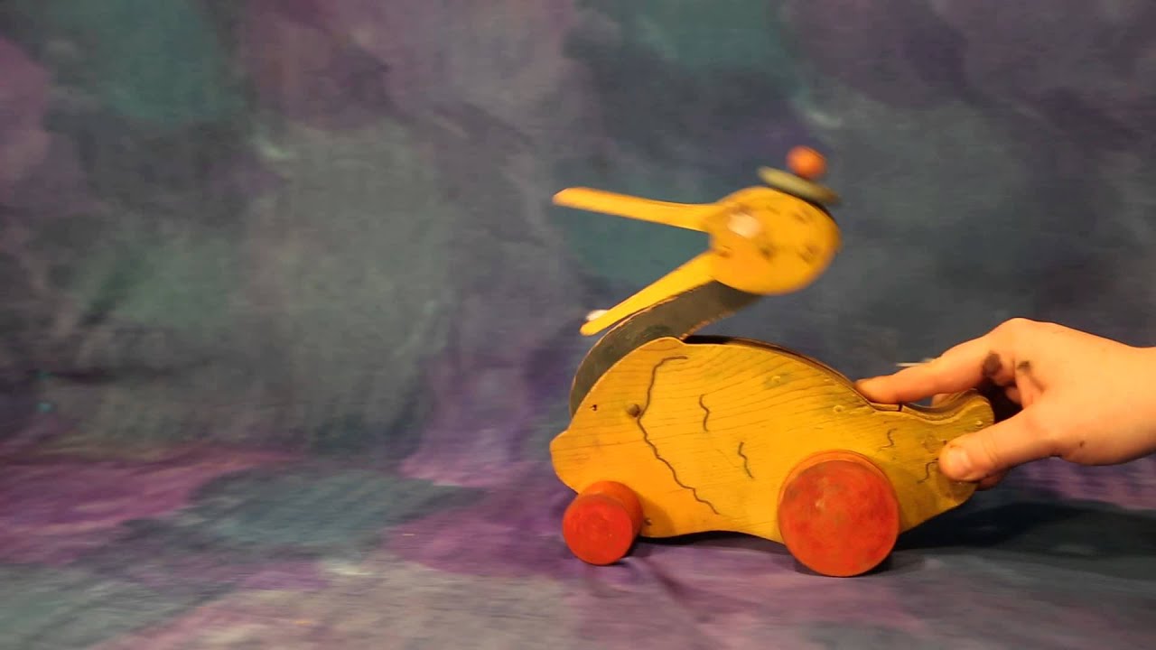vintage wooden duck pull toy