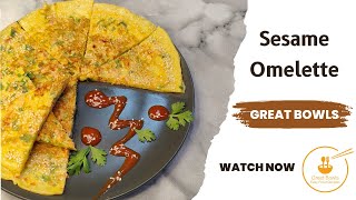 Sesame Seeds Omelette Egg  | Breakfast Special  | Simple Easy Omelette (Anda)