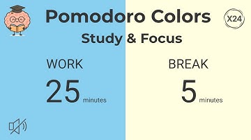 Study & Focus: 12 Hour Pomodoro Timer ⏳ | 25/5 Min Cycle with Colors
