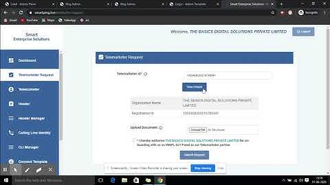 How to Add Telemarketer in your Entity for Videocon
