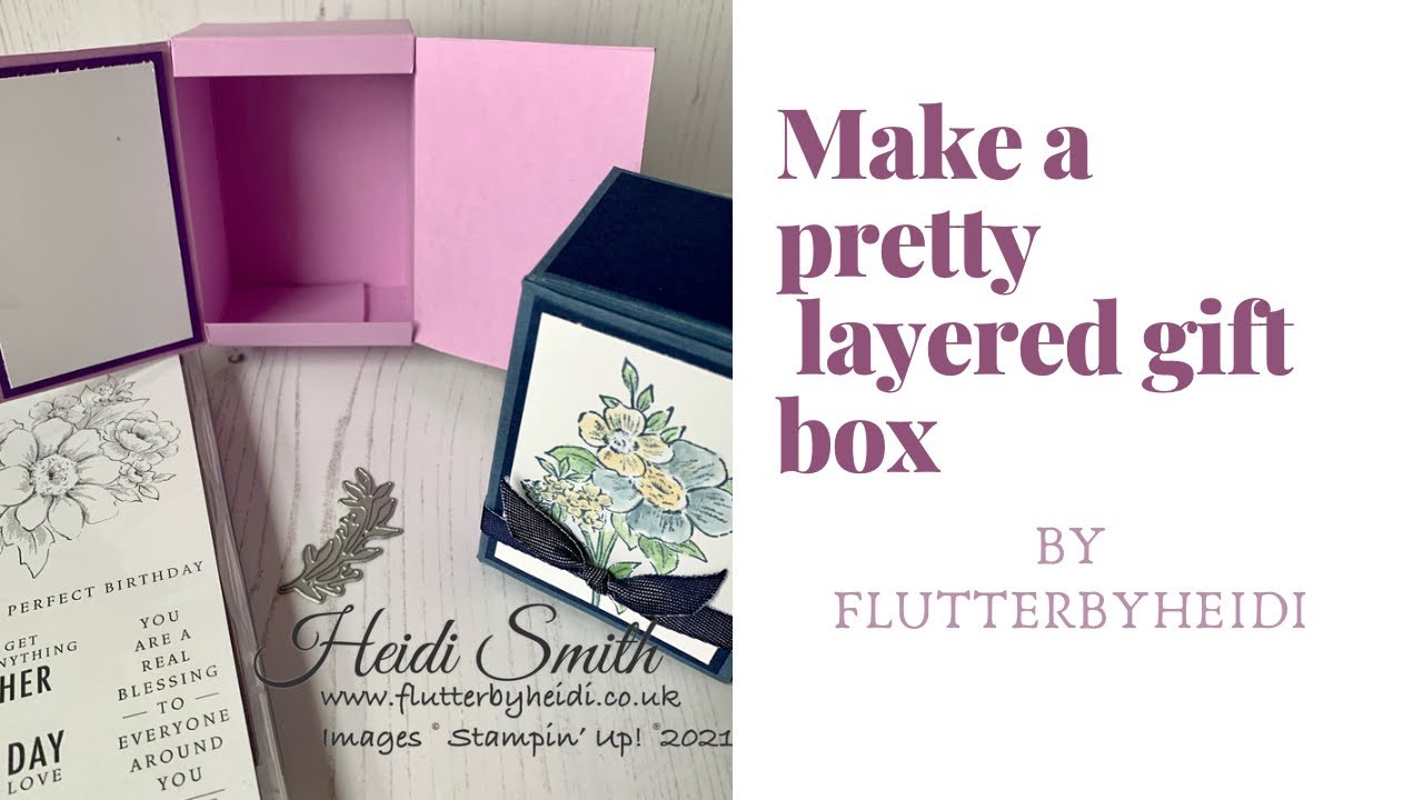 Gift Box #89 How to make a large Double Front Gift Box: Stampin Up ...