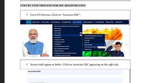 MCA V3 Portal Solution - DSC registration solution