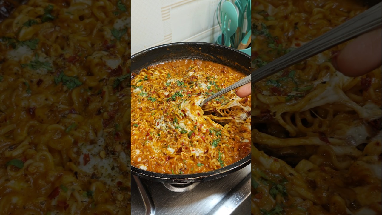 Unbelievable Cheesy Maggi 🔥 Street-Style Creamy Twist! 