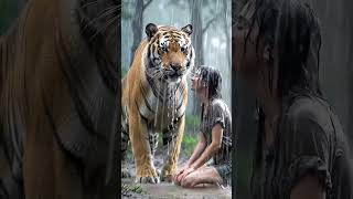 Persahabatan Di Bawah Hujan Harimau Dan Manusia Dalam Harmoni youtubeshort short harimau