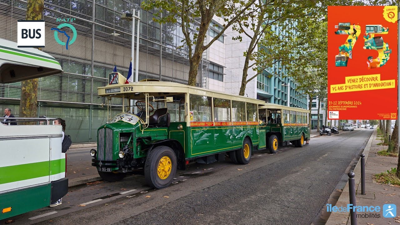 [Balade en bus ancien RATP] Renault TN4 n°3072 (Gare de Lyon) (Journée Patrimoine 2024) #ratp #idfm