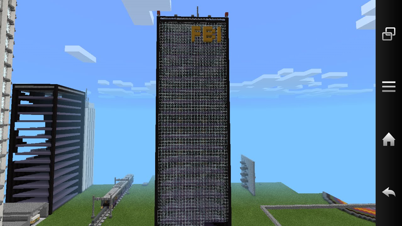 Minecraft 四角いガラス張りの高層ビル Youtube
