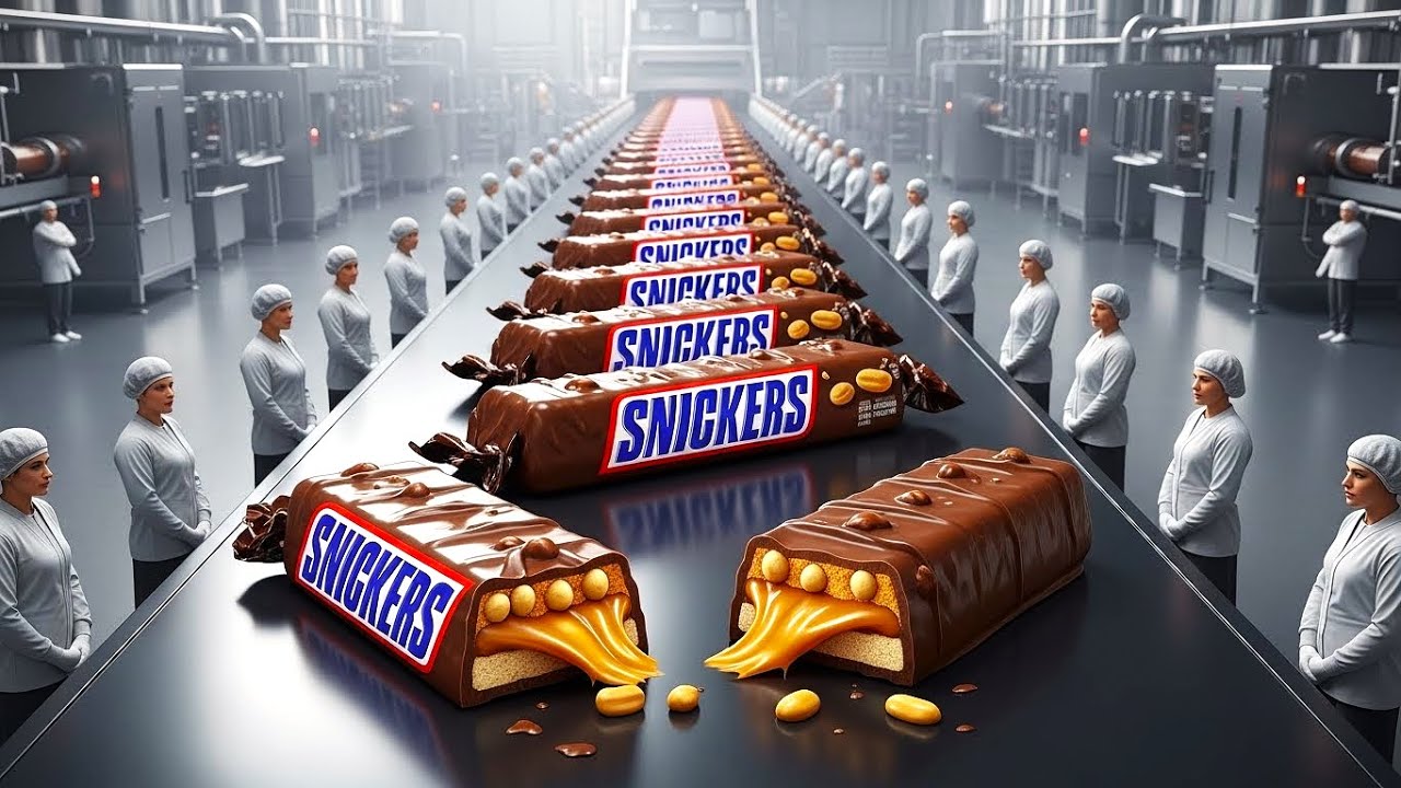 Inside Snickers Factory, How Chocolate Bars Are Made Step by Step