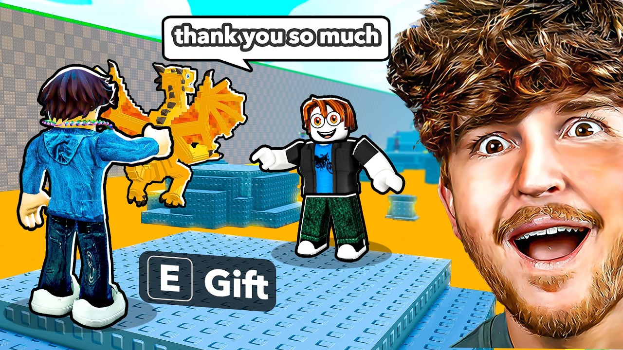 Gifting Kids GODLYS in Survive Lava For Brainrots..