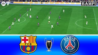Barcelona vs PSG \/ UEFA Champions League 23\/24 \/ Full Match All Goals \/ EA FC 24 Gameplay PC