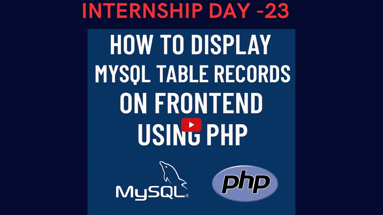 How to Display MySQL Table Records on Frontend Using PHP | Beginner’s ...