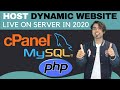 Host a Dynamic PHP Website with MySQL Database on Server using Cpanel in Hindi in 2020