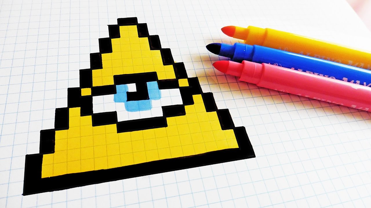 Handmade Pixel Art - How To Draw Illuminati confirmed #pixelart - YouTube