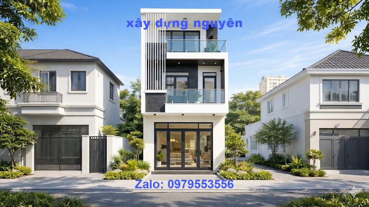 Mẫu Nhà Ống 1 Trệt 2 Lầu Diện Tích 5x14m Thiết Kế 4 Phòng Ngủ#nha3tang