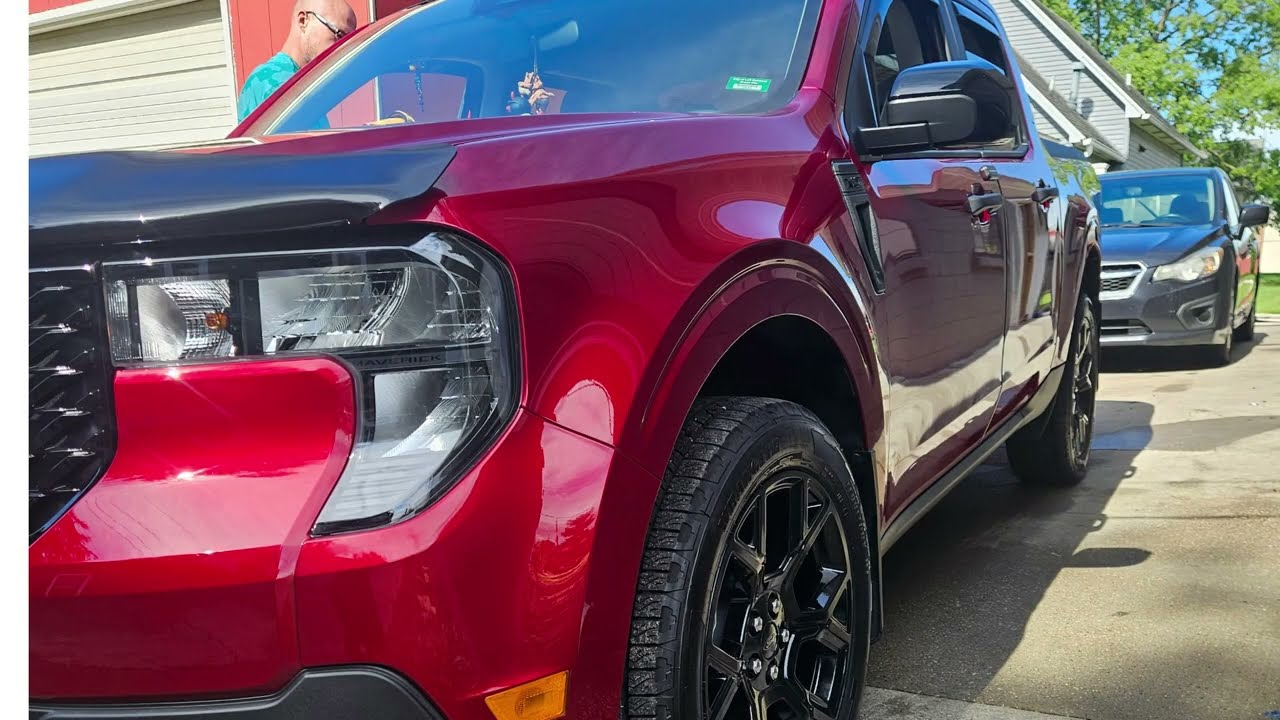 Watch This Red Ford Maverick Shine After a 5-Year Ceramic Coating! ✨
