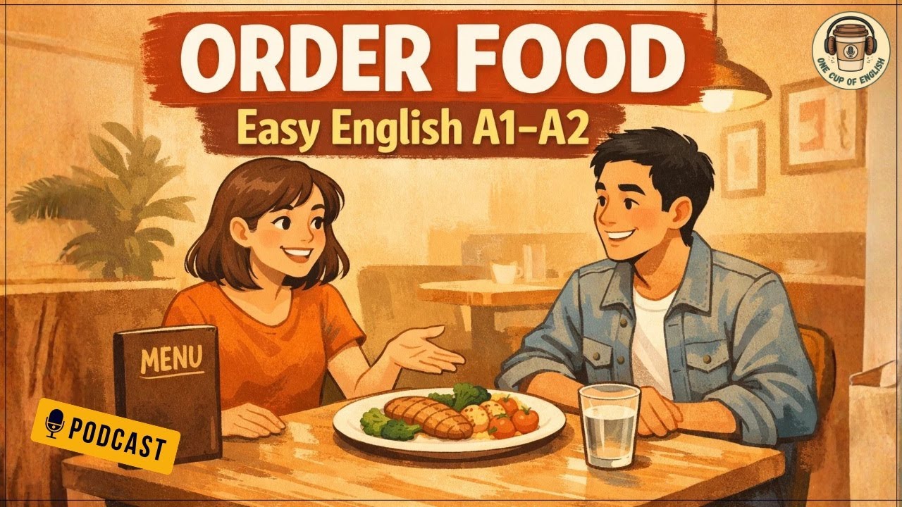 Ordering Food in a Restaurant 🍽️ | Easy English for Beginners (A1–A2)