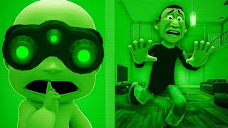 Baby and Daddy Play NIGHT VISION Hide and Seek!