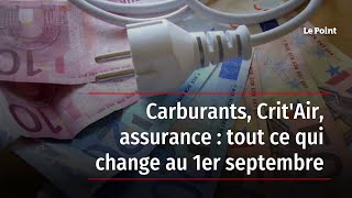 Carburants, Crit'Air, assurance : tout ce qui change au 1er septembre