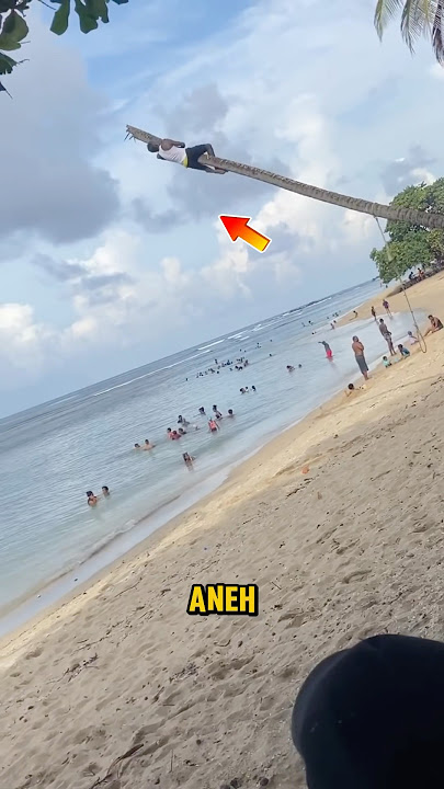 Falling from a coconut tree trunk, even if you hit the sand, still hurts 😭 #shorts