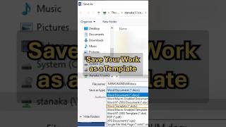 Word: Save as Template (*.dotx) in Seconds