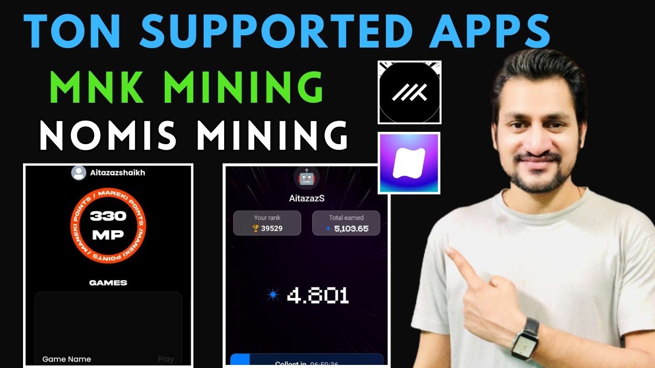 Two Mining Apps 2024 | MNK Mining App | Nomis Mining App | Supported by TON | Big Partnerships