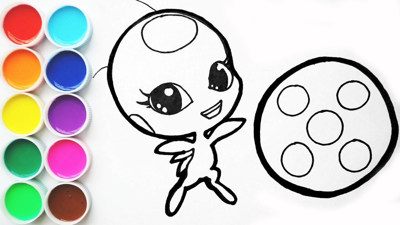 Como Dibujar y Pintar TIKKI de Ladybug - Dibujos Para Niños - Learn Colors  / FunKeep Art - thptnganamst.edu.vn