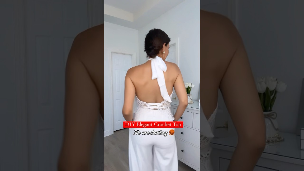 DIY Summer top with a crochet doily! Outfits pinned comment ☀️