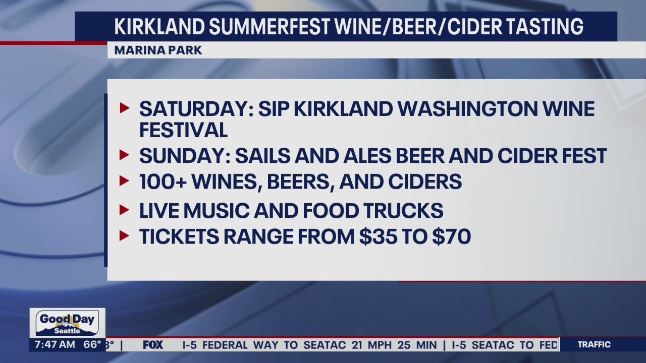 Kirkland Summerfest wine, beer, cider tasting kicks off Friday | FOX 13 Seattle